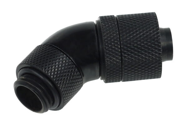 Alphacool 13/10 Compression Fitting 45degree Rotary G1/4 - Deep Black