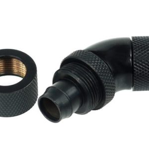 Alphacool 13/10 Compression Fitting 45degree Rotary G1/4 - Deep Black