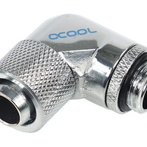 Alphacool 13/10 Compression Fitting 90degree Rotary G1/4 - Chrome : image 1