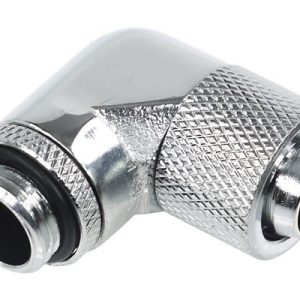 Alphacool 13/10 Compression Fitting 90degree Rotary G1/4 - Chrome : image 2