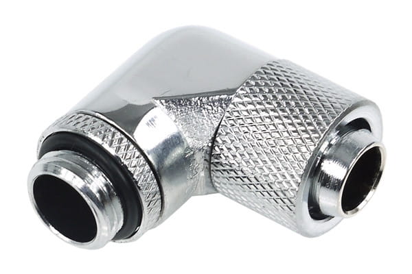 Alphacool 13/10 Compression Fitting 90degree Rotary G1/4 - Chrome : image 2