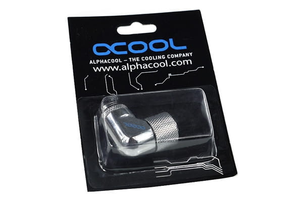Alphacool 13/10 Compression Fitting 90degree Rotary G1/4 - Chrome : image 4