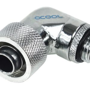 Alphacool 16/10 Compression Fitting 90degree Rotary G1/4 - Chrome