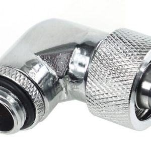Alphacool 16/10 Compression Fitting 90degree Rotary G1/4 - Chrome