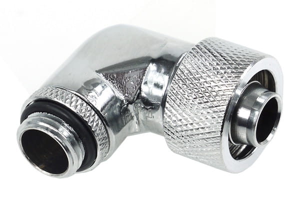 Alphacool 16/10 Compression Fitting 90degree Rotary G1/4 - Chrome