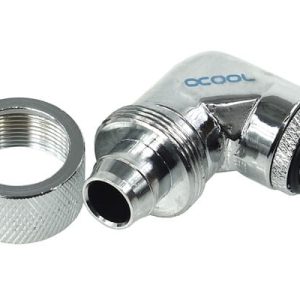 Alphacool 16/10 Compression Fitting 90degree Rotary G1/4 - Chrome