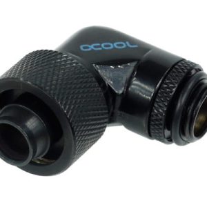 Alphacool 16/10 Compression Fitting 90degree Rotary G1/4 - Deep Black