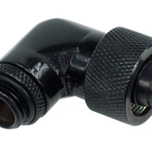 Alphacool 16/10 Compression Fitting 90degree Rotary G1/4 - Deep Black
