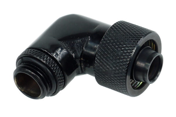 Alphacool 16/10 Compression Fitting 90degree Rotary G1/4 - Deep Black