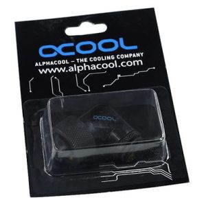Alphacool 16/10 Compression Fitting 90degree Rotary G1/4 - Deep Black