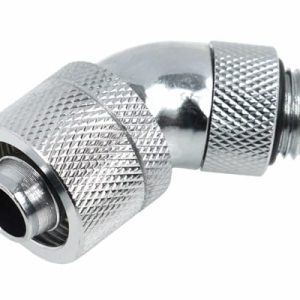 Alphacool 16/10 Compression Fitting 45degree Rotary G1/4 - Chrome