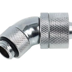 Alphacool 16/10 Compression Fitting 45degree Rotary G1/4 - Chrome