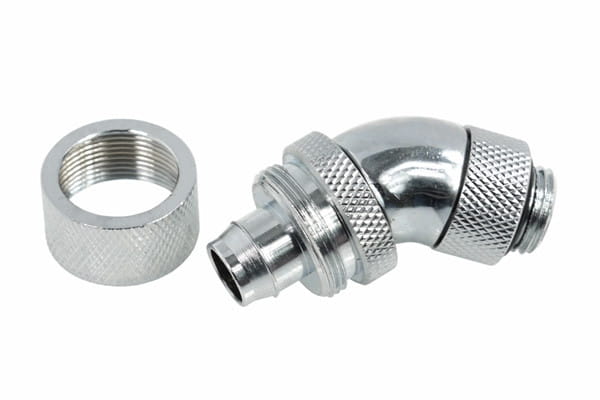 Alphacool 16/10 Compression Fitting 45degree Rotary G1/4 - Chrome