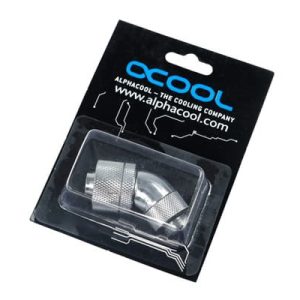 Alphacool 16/10 Compression Fitting 45degree Rotary G1/4 - Chrome