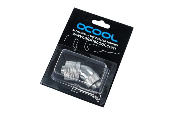Alphacool 16/10 Compression Fitting 45degree Rotary G1/4 - Chrome
