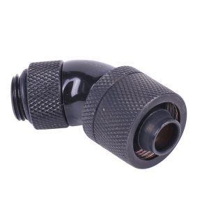 Alphacool 16/10 Compression Fitting 45degree Rotary G1/4 - Deep Black : image 1