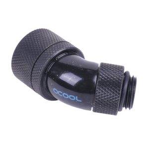 Alphacool 16/10 Compression Fitting 45degree Rotary G1/4 - Deep Black : image 2