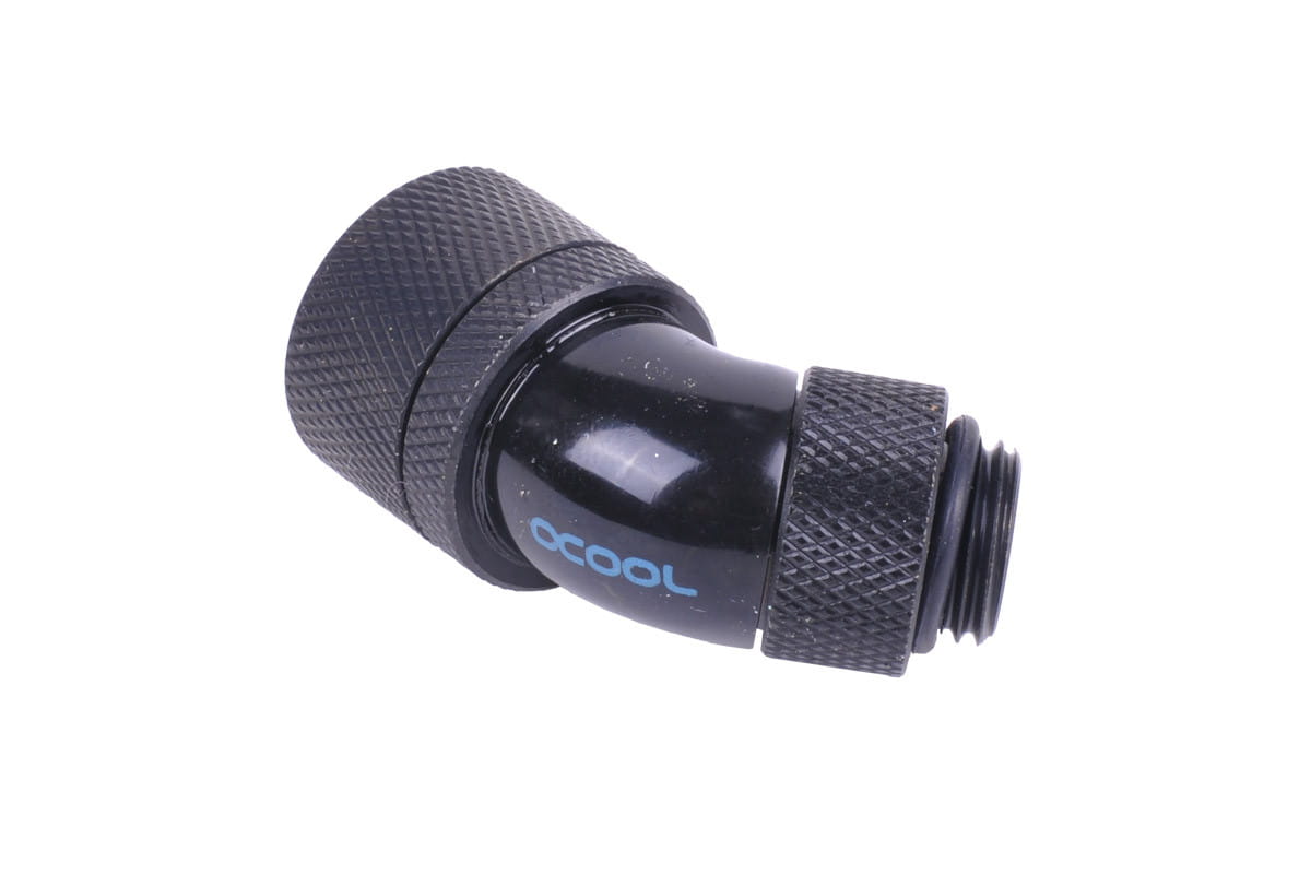 Alphacool 16/10 Compression Fitting 45degree Rotary G1/4 - Deep Black : image 2