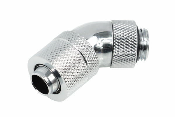 Alphacool HF 13/10 Compression Fitting 45degree Rotary G1/4 – Chrome