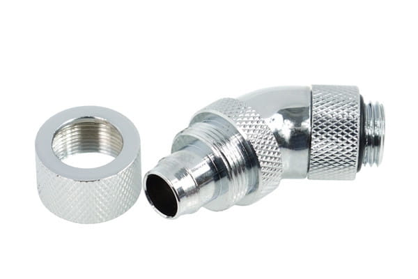 Alphacool HF 13/10 Compression Fitting 45degree Rotary G1/4 - Chrome