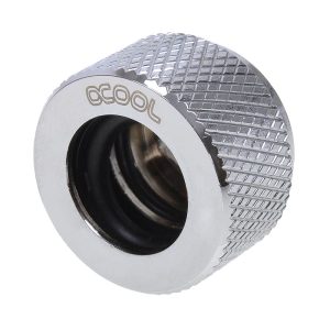 Alphacool HT 13mm HardTube Compression Fitting G1/4 for for rigid tubes - knurled - Chrome : image 1