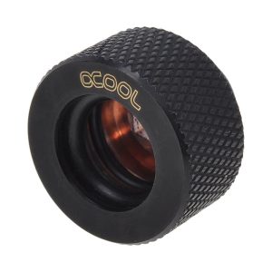 Alphacool HT 13mm HardTube Compression Fitting G1/4 for rigid tubes - knurled - Deep Black : image 1