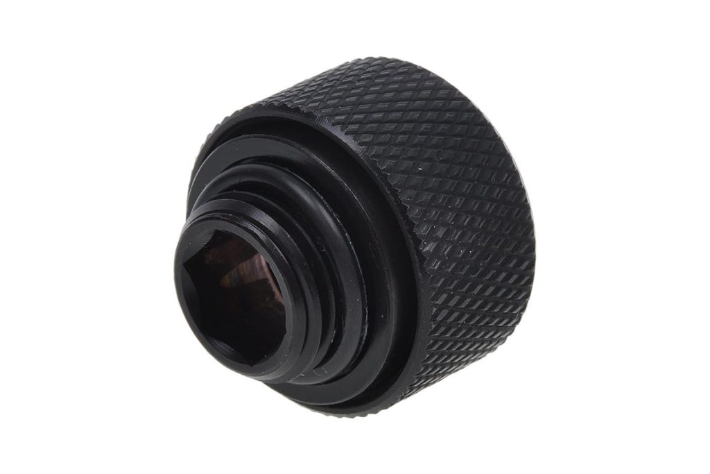 Alphacool HT 13mm HardTube Compression Fitting G1/4 for rigid tubes - knurled - Deep Black : image 2