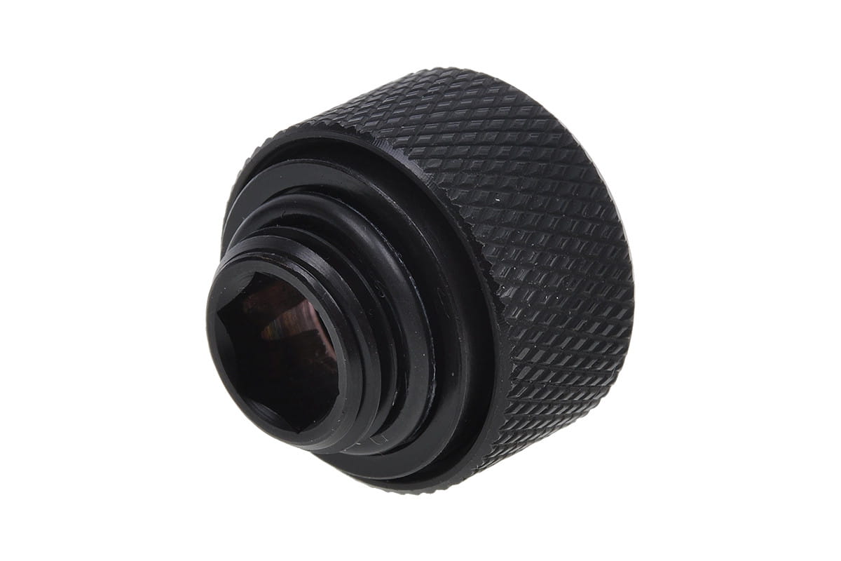 Alphacool HT 13mm HardTube Compression Fitting G1/4 for rigid tubes - knurled - Deep Black : image 2