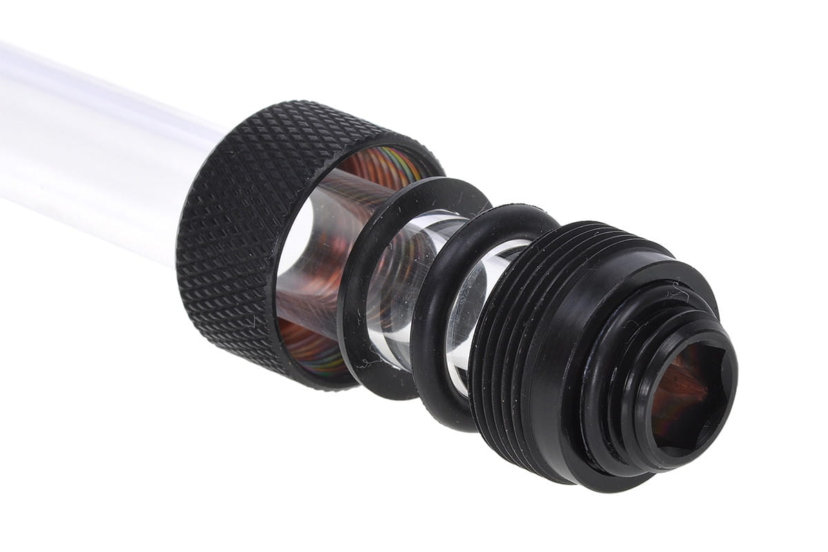 Alphacool HT 13mm HardTube Compression Fitting G1/4 for rigid tubes - knurled - Deep Black : image 4