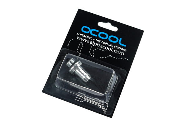 Alphacool 10mm (3/8inch) barbed fitting G1/4 Fatboy - Chrome
