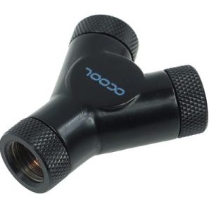Alphacool Y-connector - G1/4 Rotary - 3x Male - Deep Black : image 1
