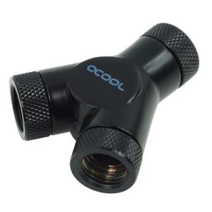 Alphacool Y-connector - G1/4 Rotary - 3x Male - Deep Black : image 2