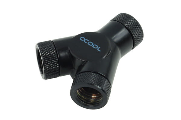 Alphacool Y-connector - G1/4 Rotary - 3x Male - Deep Black : image 2