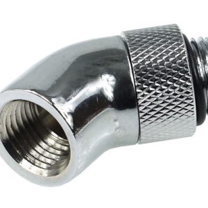Alphacool Rotary 45degree - G1/4 Male to G1/4 Female - Chrome
