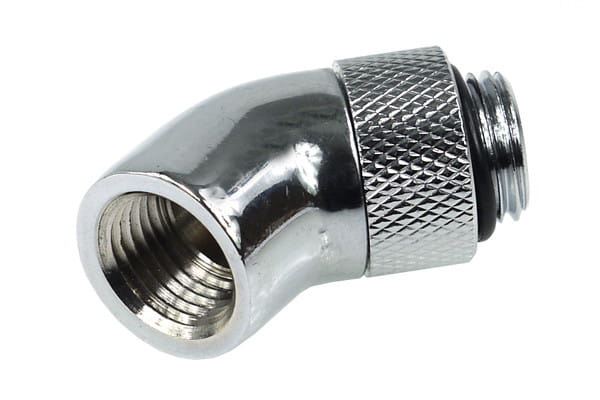 Alphacool Rotary 45degree – G1/4 Male to G1/4 Female – Chrome