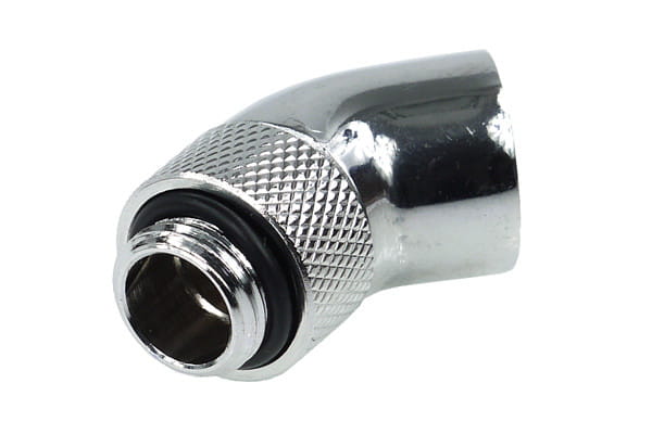 Alphacool Rotary 45degree - G1/4 Male to G1/4 Female - Chrome