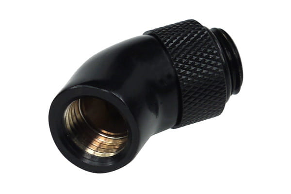 Alphacool Double Rotary 45degree - G1/4 Female to G1/4 Female - Deep Black