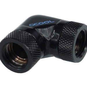 Alphacool L-connector 90degree - G1/4 Rotary - 2x Male - Deep Black