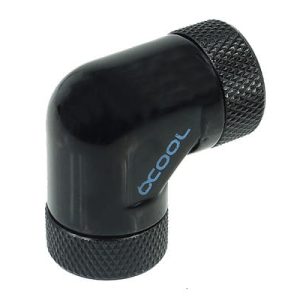 Alphacool L-connector 90degree - G1/4 Rotary - 2x Male - Deep Black