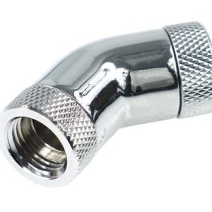 Alphacool Double Rotary 45degree - G1/4 Female to G1/4 Female - Chrome : image 1