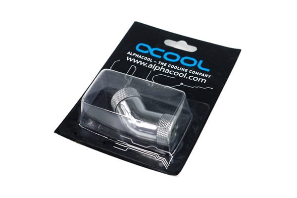 Alphacool Double Rotary 45degree - G1/4 Female to G1/4 Female - Chrome : image 2
