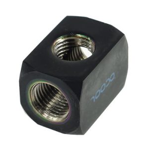 Alphacool T-Piece Tee Connection Terminal G1/4 Male - Deep Black