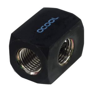 Alphacool T-Piece Tee Connection Terminal G1/4 Male - Deep Black