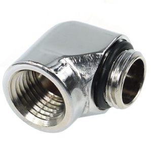 Alphacool L-connector G1/4 Male to G1/4 Female - Chrome