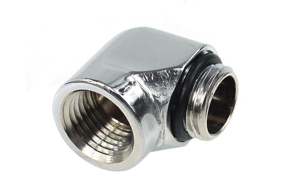 Alphacool L-connector G1/4 Male to G1/4 Female – Chrome