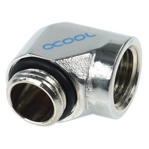 Alphacool L-connector G1/4 Male to G1/4 Female - Chrome