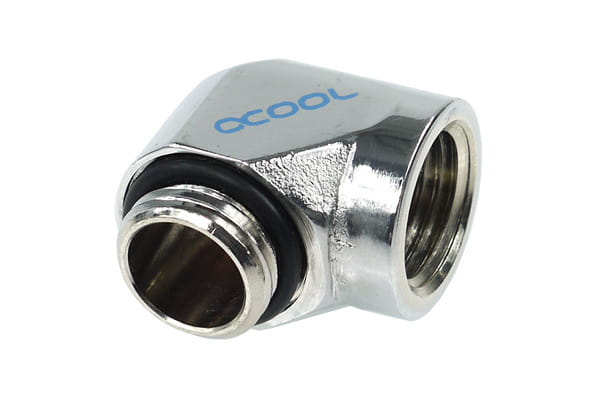 Alphacool L-connector G1/4 Male to G1/4 Female - Chrome