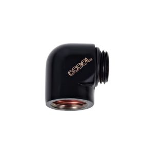 Alphacool L-connector G1/4 Male to G1/4 Female - Deep Black
