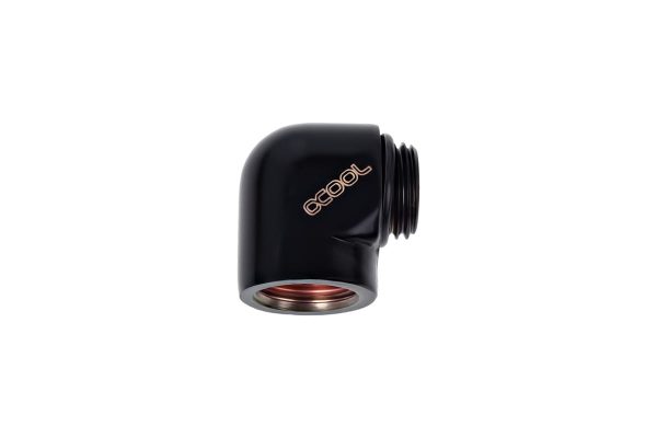 Alphacool L-connector G1/4 Male to G1/4 Female – Deep Black