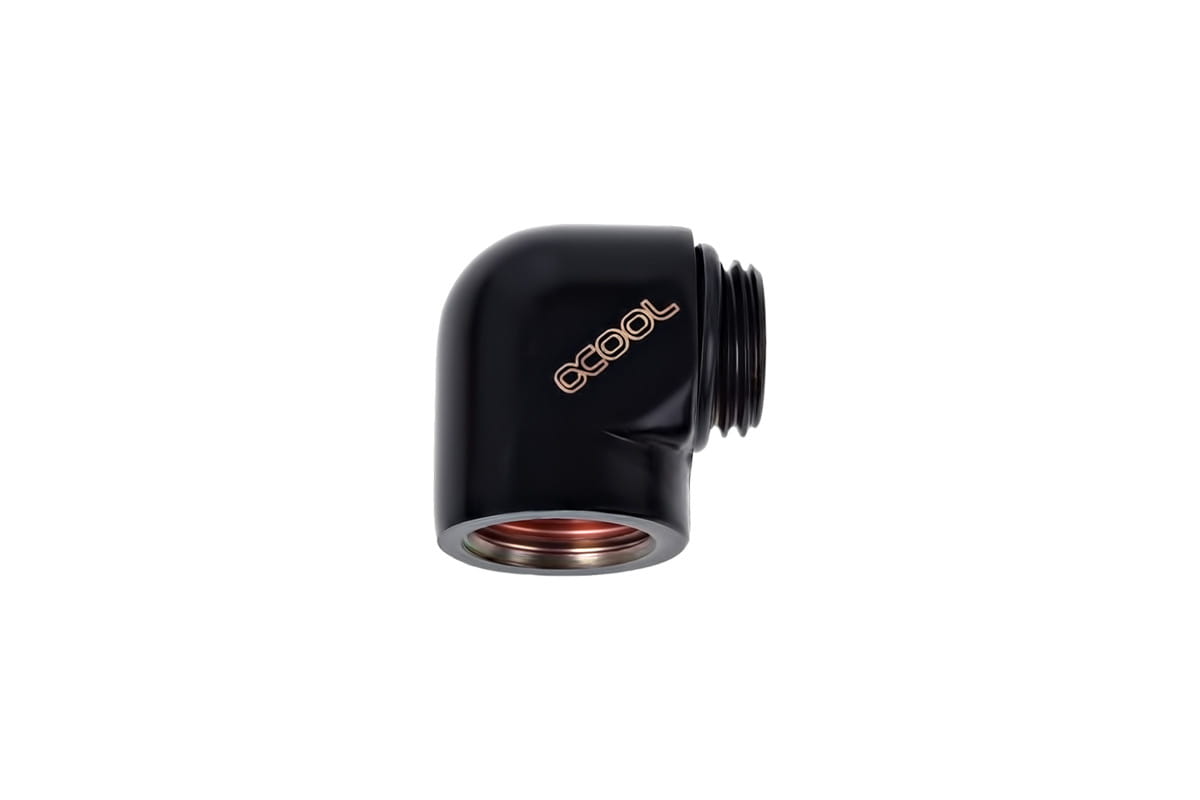 Alphacool L-connector G1/4 Male to G1/4 Female - Deep Black